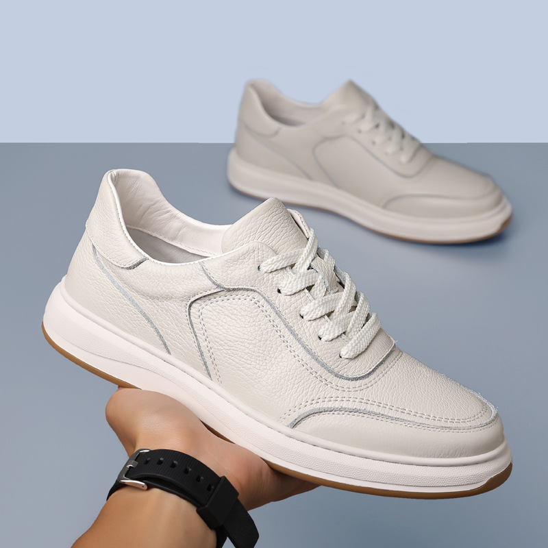 Scarpe casual da uomo in pelle stringate e antiscivolo 4