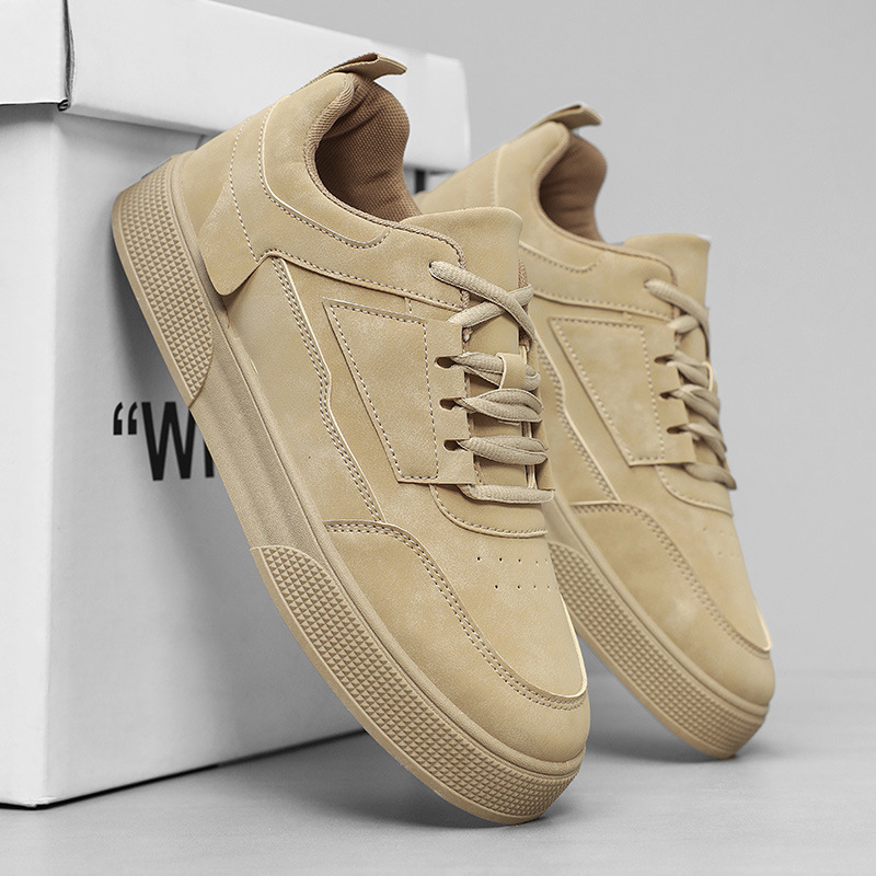 Einfarbige Herren-Freizeitschuhe aus PU-Leder zum Schnüren detail 12