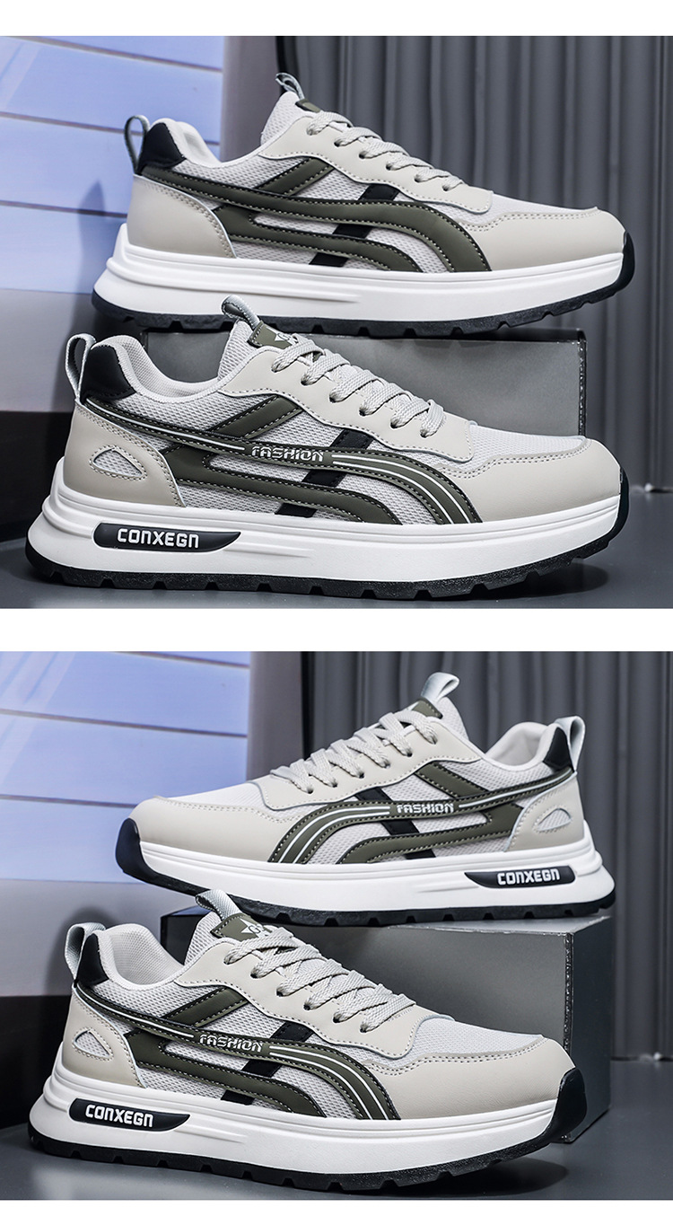 Sneakers da uomo traspiranti stringate con suola ammortizzata detail 13
