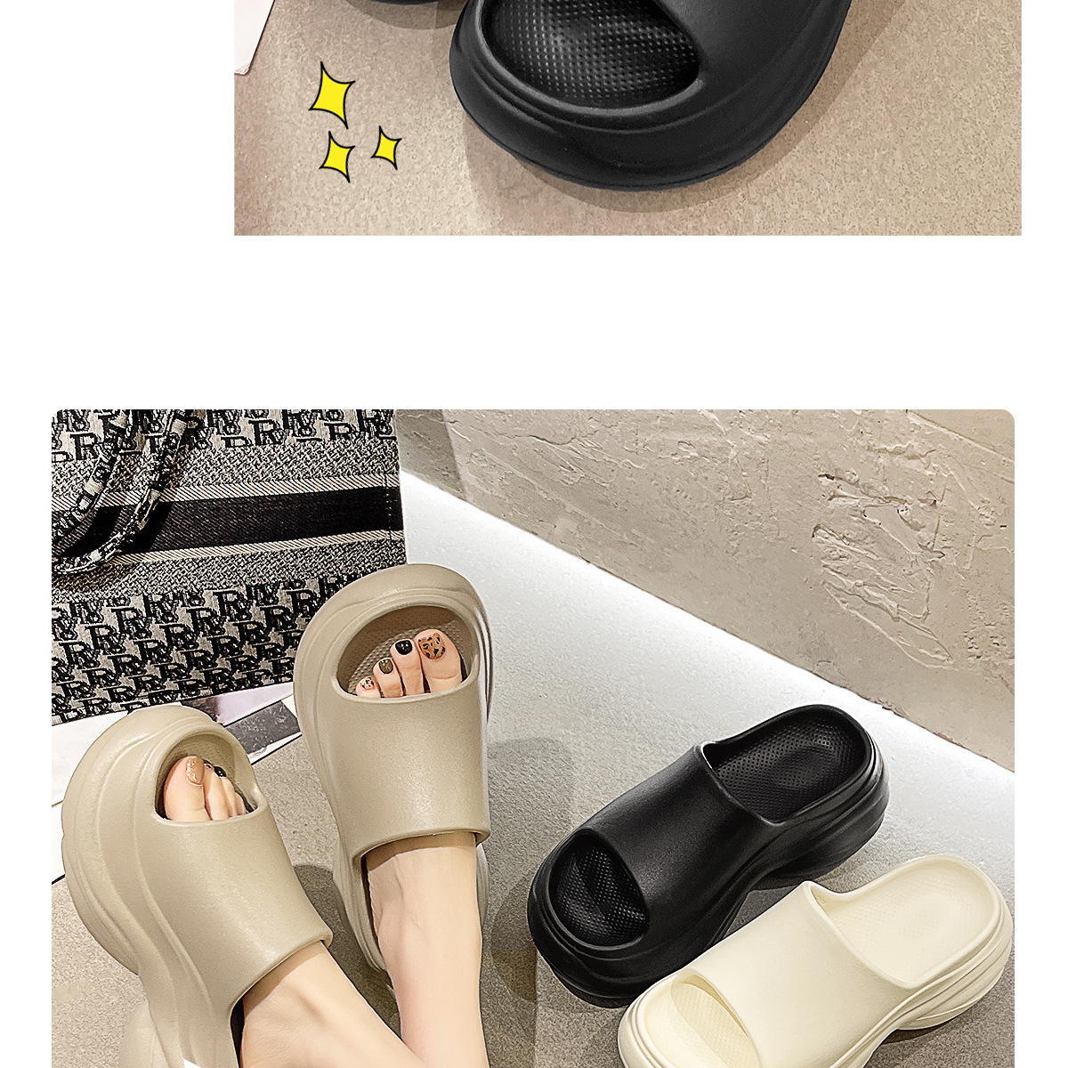 Chaussons à plateforme épaisse et amorti EVA pour femme detail 6