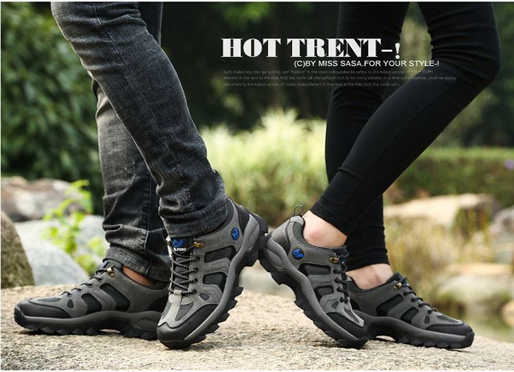 Scarpe sportive outdoor unisex traspiranti e antiscivolo stringate detail 2