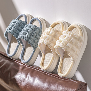 Women's Breathable Cotton-Fabric Slip-On Slippers detail 7