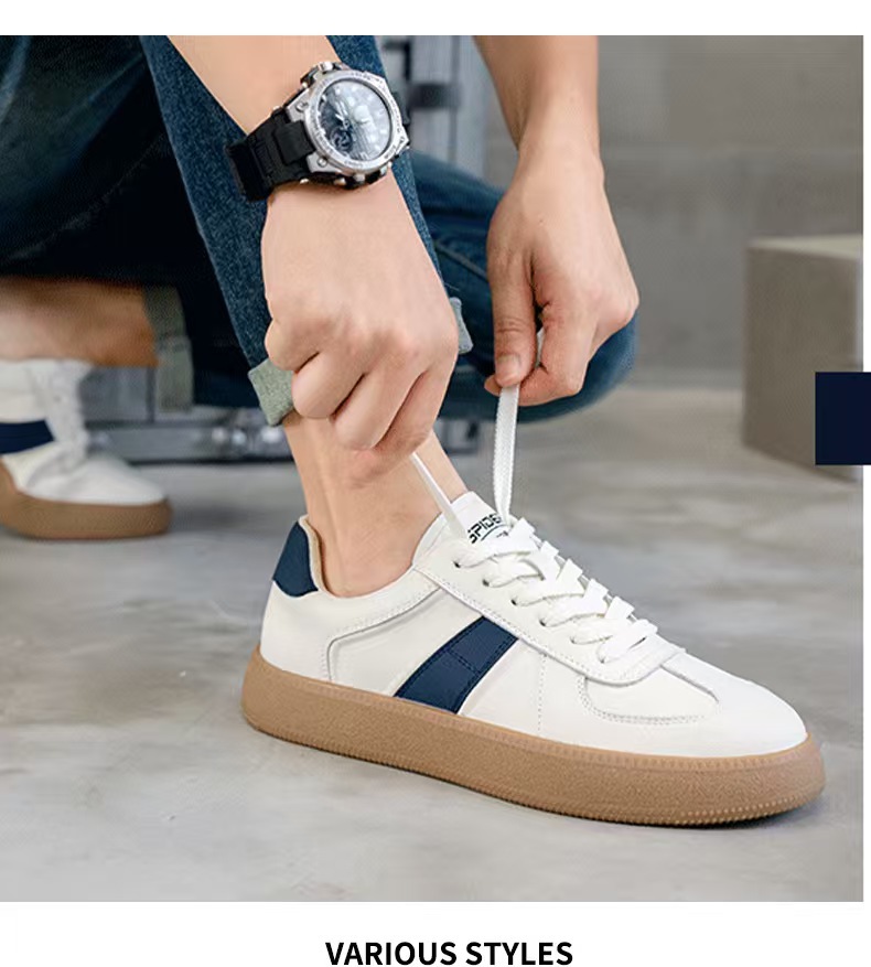 Men's Vintage Leather Lace-Up Casual Shoes detail 2