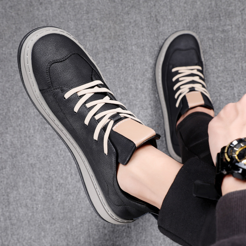 Men's Leather Lace-Up Non-Slip Casual Shoes 3