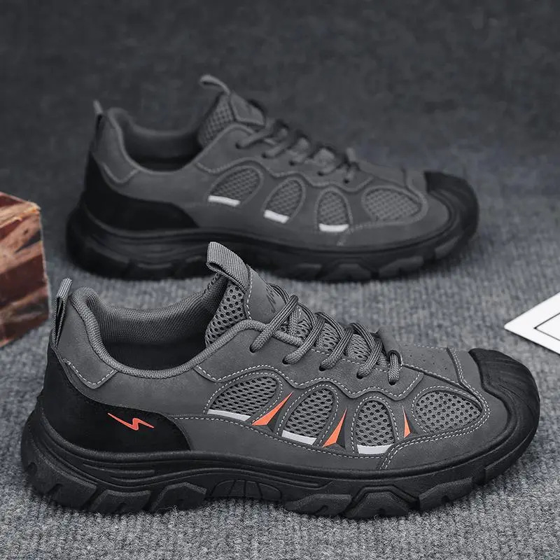 Atmungsaktive Herren-Freizeitschuhe mit Mesh und Schnürung für draußen