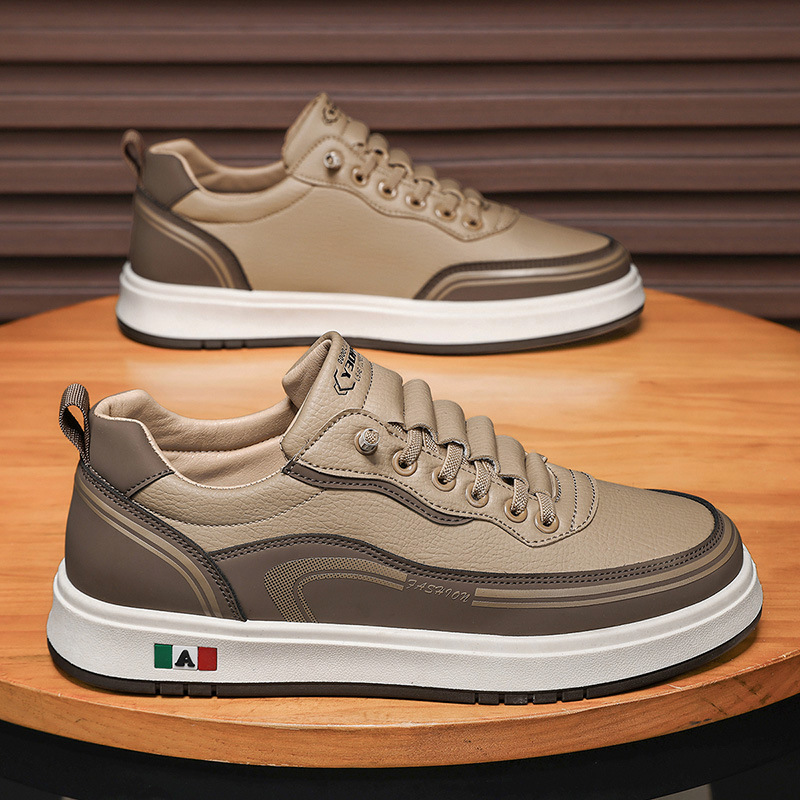 Casual herenschoenen met veters van PU-leer – Antislip 4