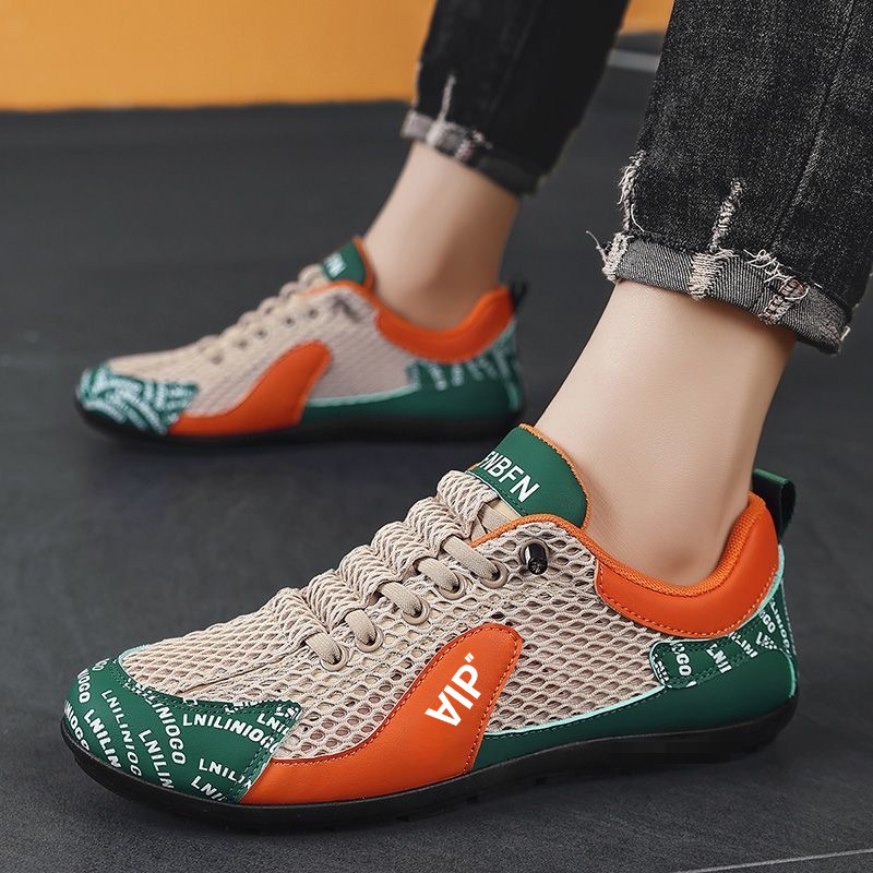 Men's Breathable Mesh Lace-Up Casual Shoes 5