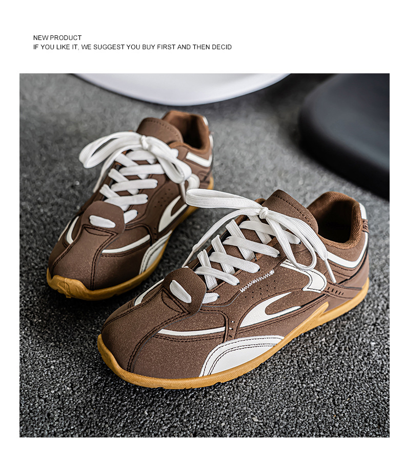 Zapatos casuales de hombre con cordones, transpirables y colorblock detail 11