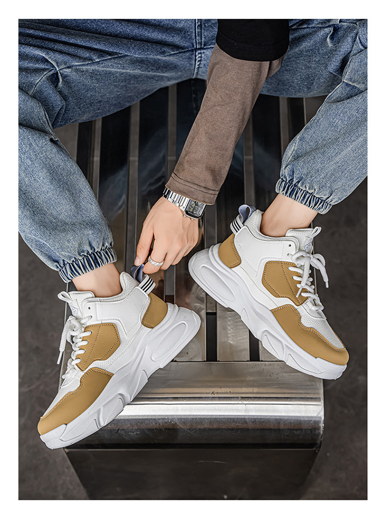 Baskets à plateforme amortissante pour homme avec design color-block detail 9