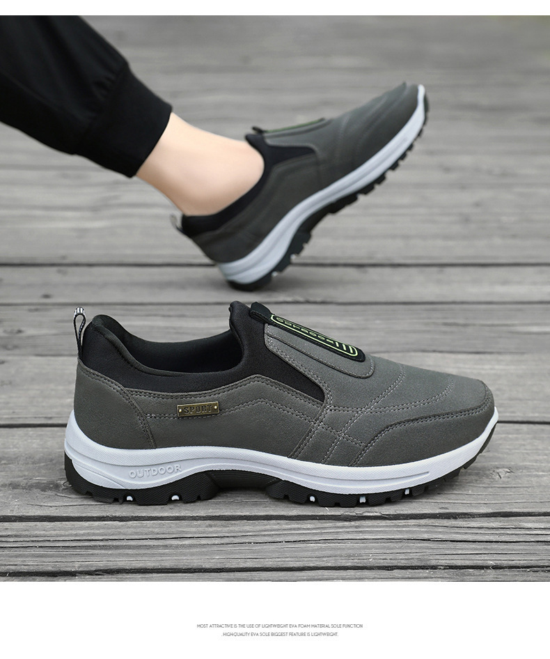 Antisliploze casual herenschoenen met instap detail 12