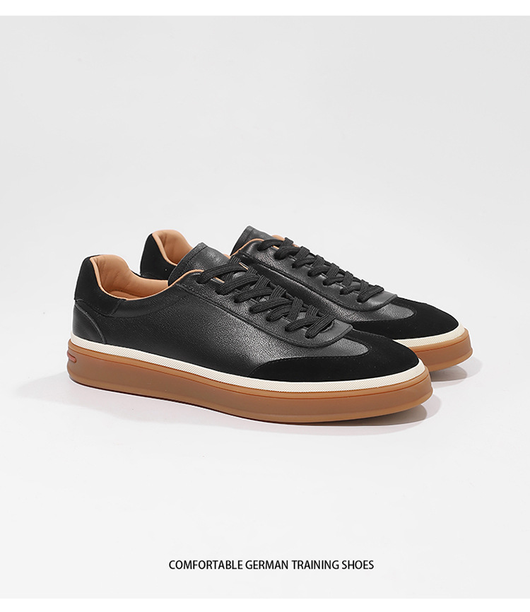 Men's Vintage Leather Lace-Up Casual Shoes detail 11