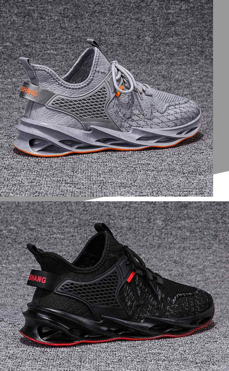 Men's Breathable Knit Cushioned Running Shoes detail 1