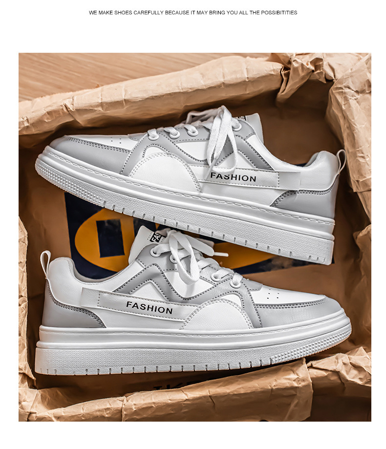 Men's Colorblock Lace-Up Casual Shoes detail 14
