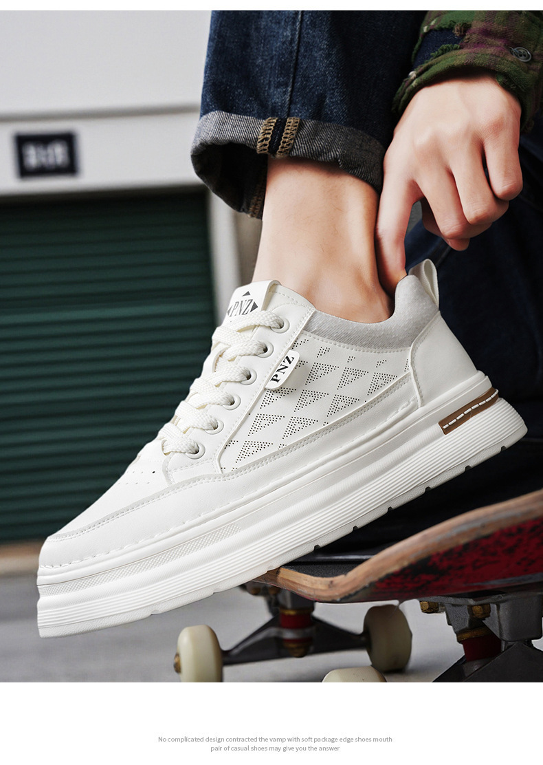 Leichte Plateau-Freizeitschuhe für Herren mit Schnürung detail 1