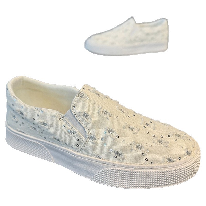 Ademende canvas slip-on casual schoenen voor dames 6