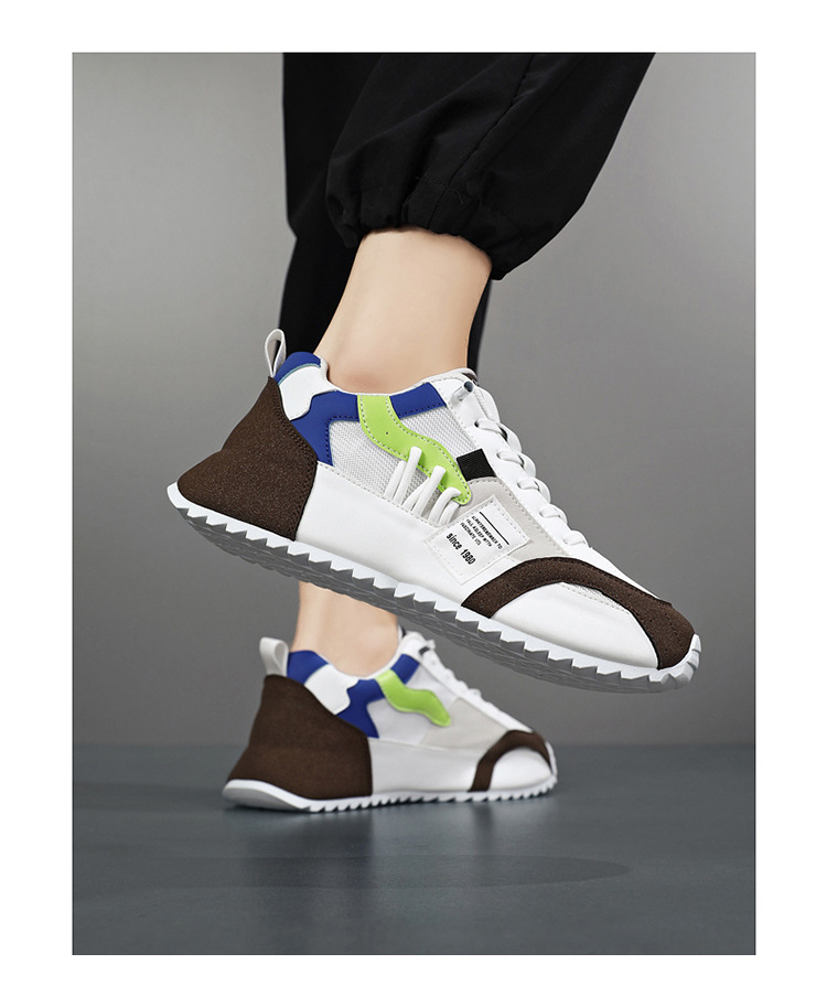 Zapatillas de deporte casual con plataforma y bloques de color para hombre detail 3