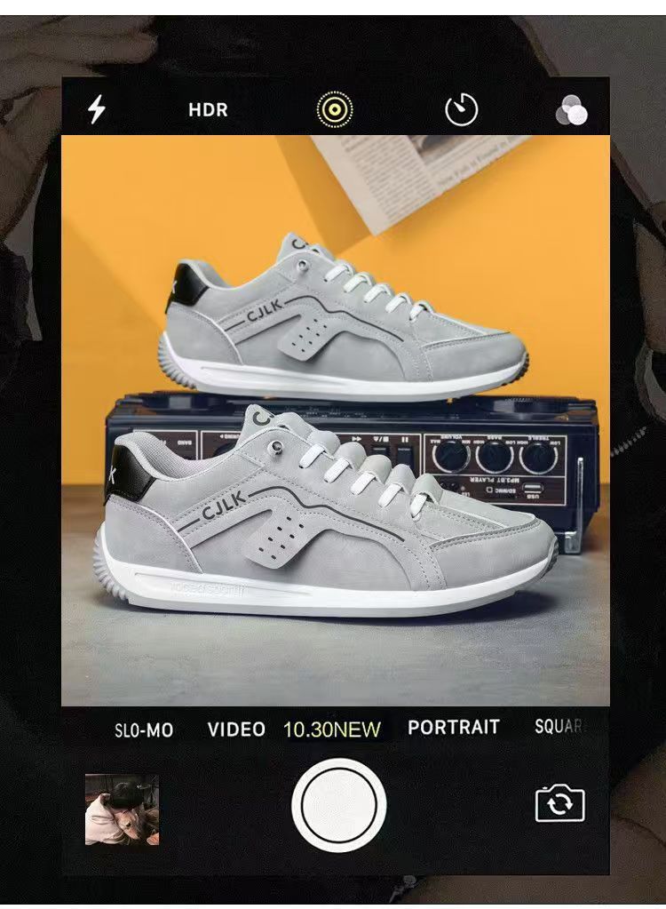 Herren Freizeitschuhe zum Schnüren aus Synthetik detail 1