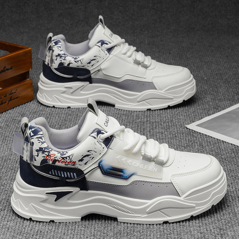 Zapatos casuales de hombre acolchados con diseño color block 5