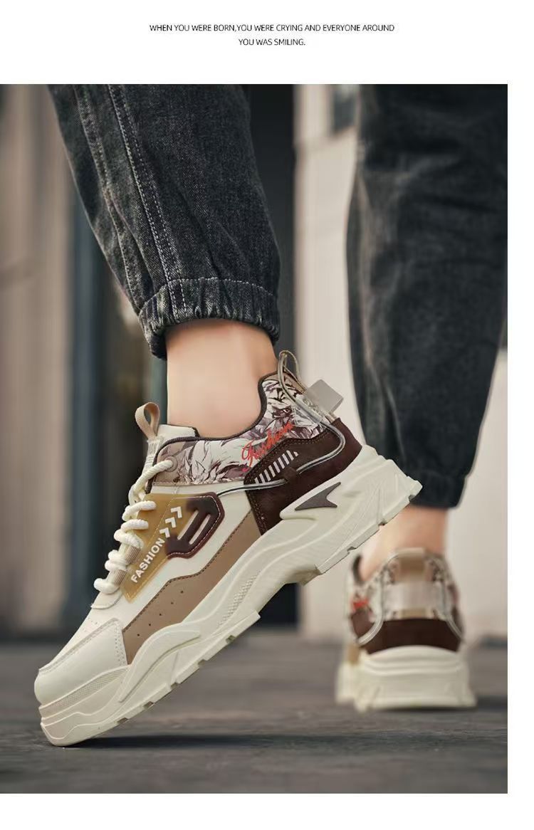 Baskets casual à lacets et blocs de couleurs pour homme detail 6