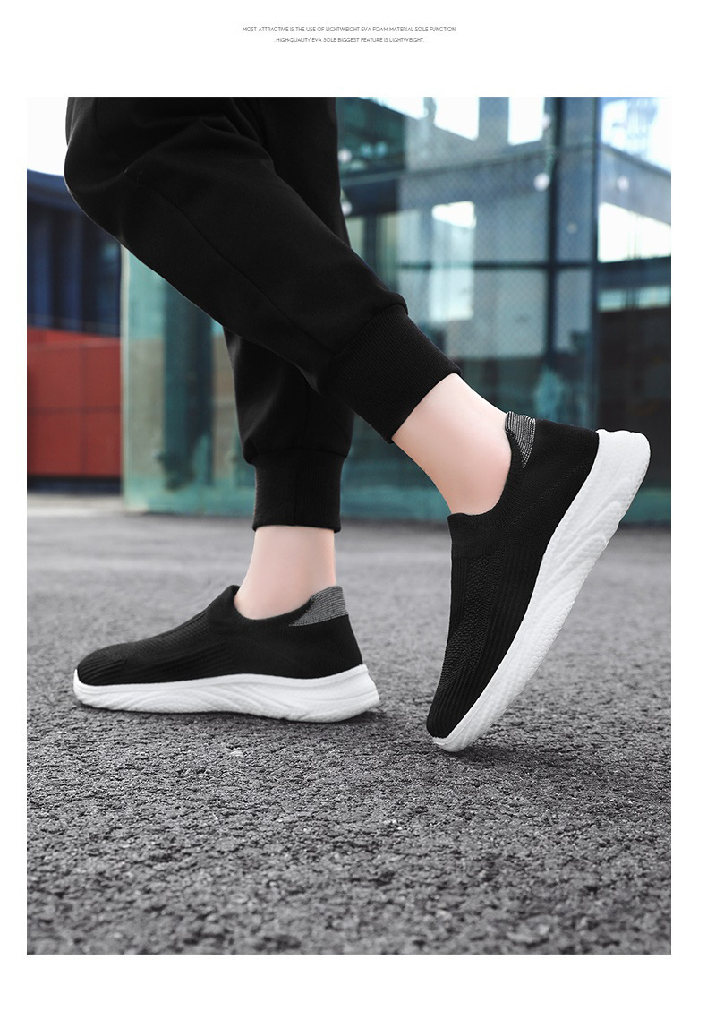 Atmungsaktive Slip-on-Freizeitschuhe aus Strick für Damen detail 13