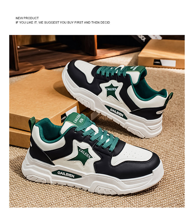 Sneakers casual da uomo stringate color-block detail 11