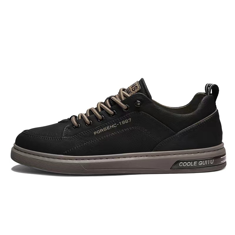 Atmungsaktive Herren-Freizeitschuhe aus PU-Leder zum Schnüren 6