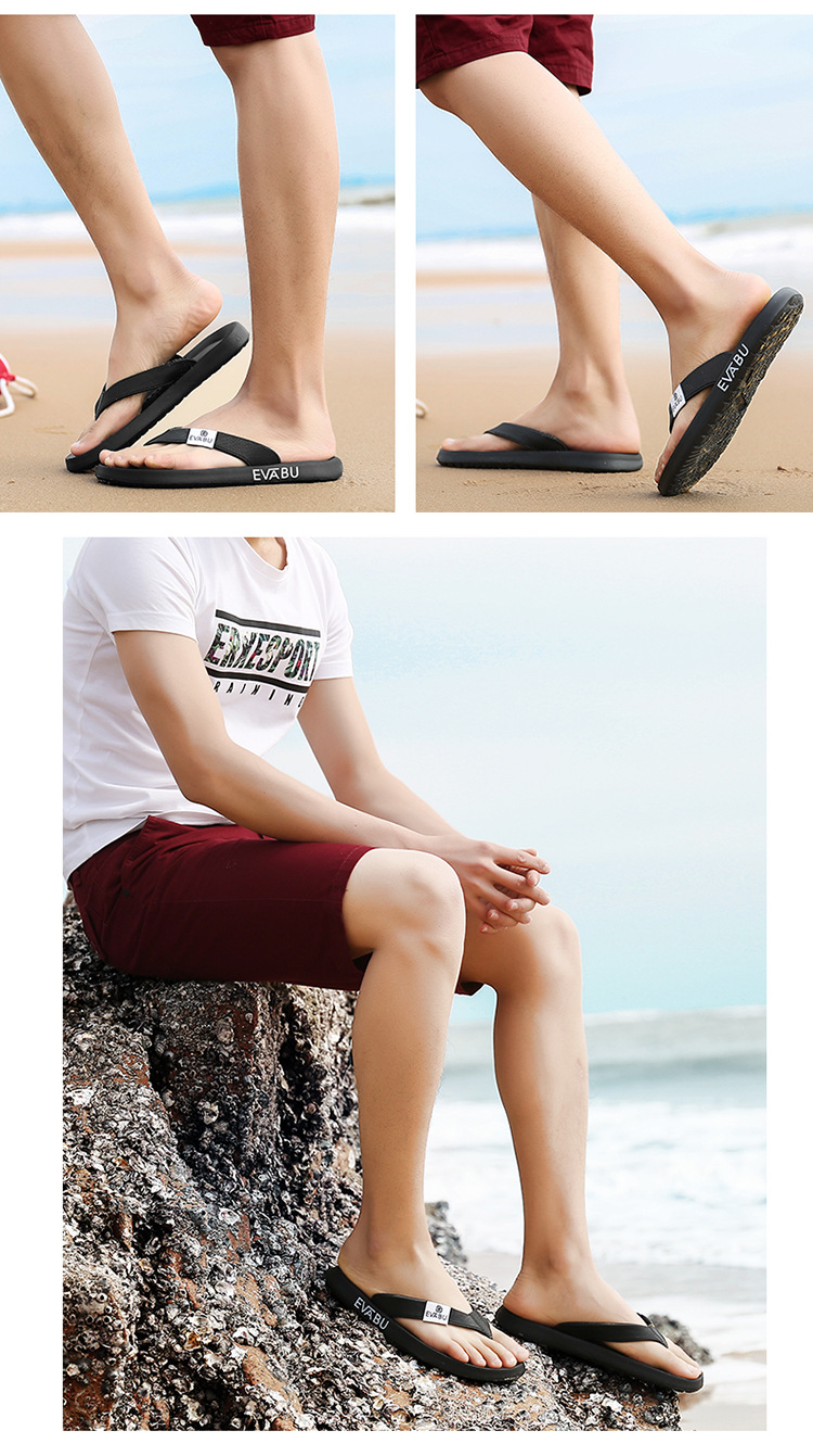 Men's Lightweight Waterproof Beach Flip-Flops detail 4