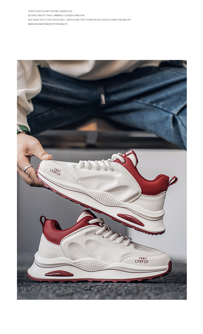 Chaussures casual à plateforme et blocs de couleurs pour homme detail 1