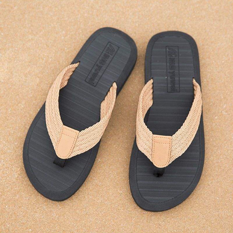 Men's Lightweight Braided Strap Beach Flip-Flops detail 18