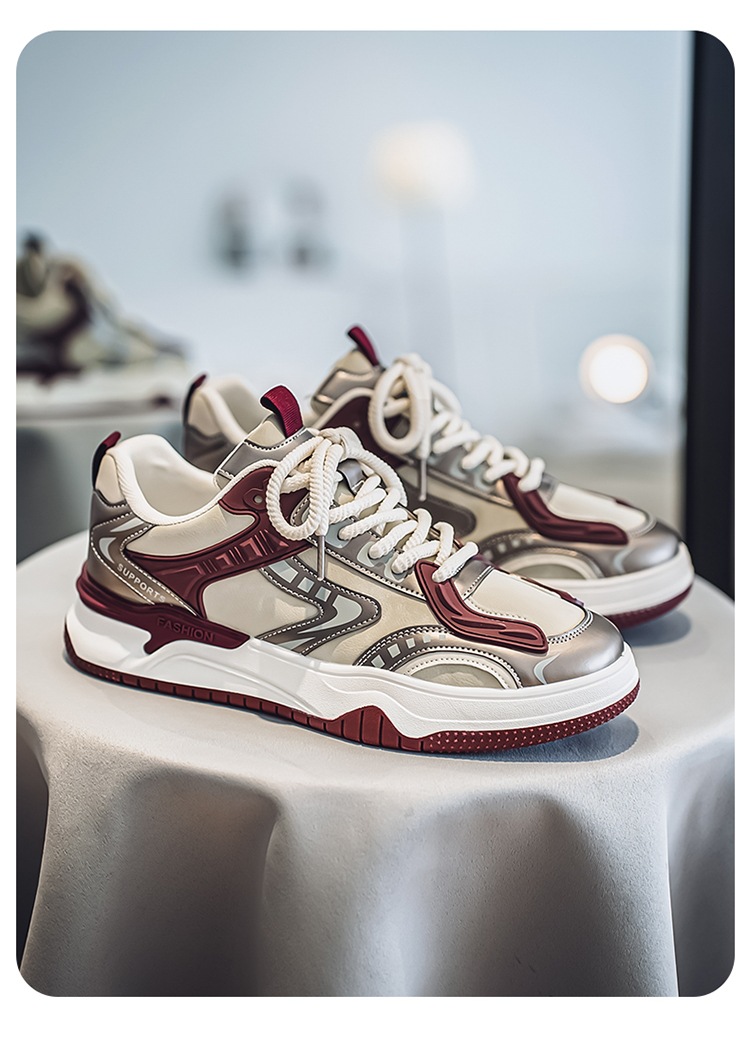 Plateau-Sneaker für Herren mit Colorblock & Schnürung detail 11