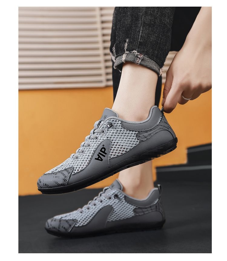 Men's Breathable Mesh Lace-Up Casual Shoes detail 6