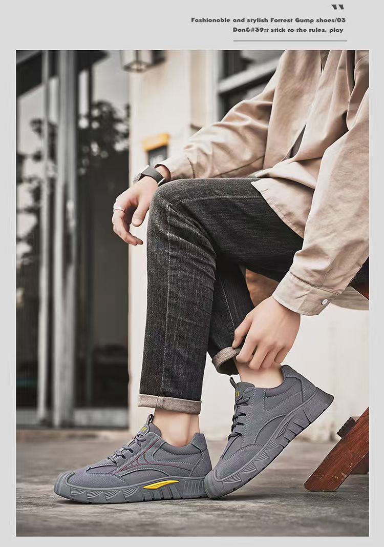 Men's Breathable Lace-Up Casual Shoes detail 14