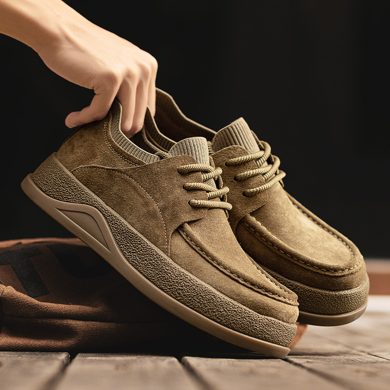 Men's Suede Cushioned Lace-Up Casual Shoes 5