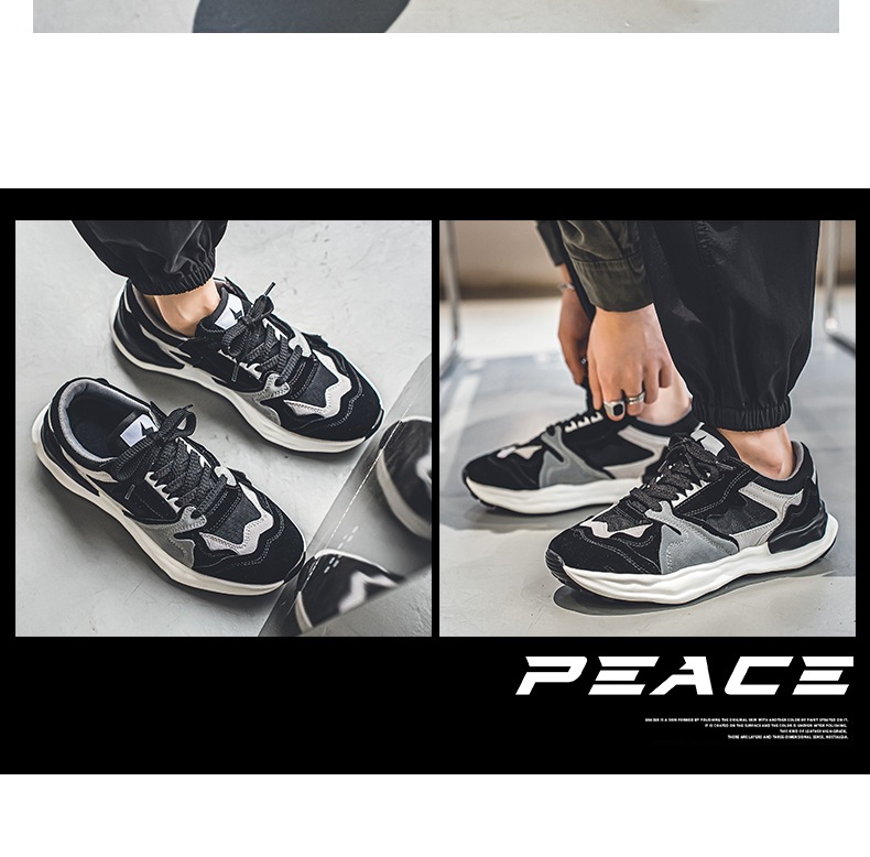 Chaussures casual pour homme respirantes à lacets style color-block detail 20