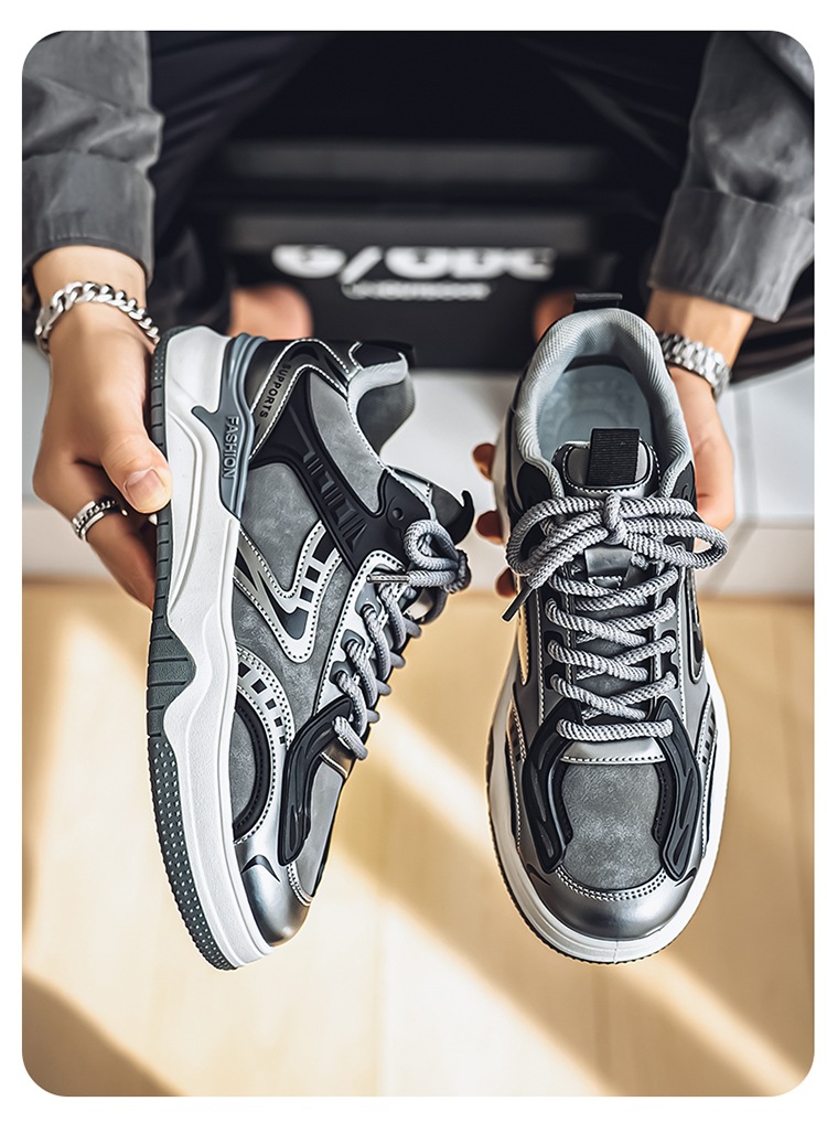 Plateau-Sneaker für Herren mit Colorblock & Schnürung detail 17