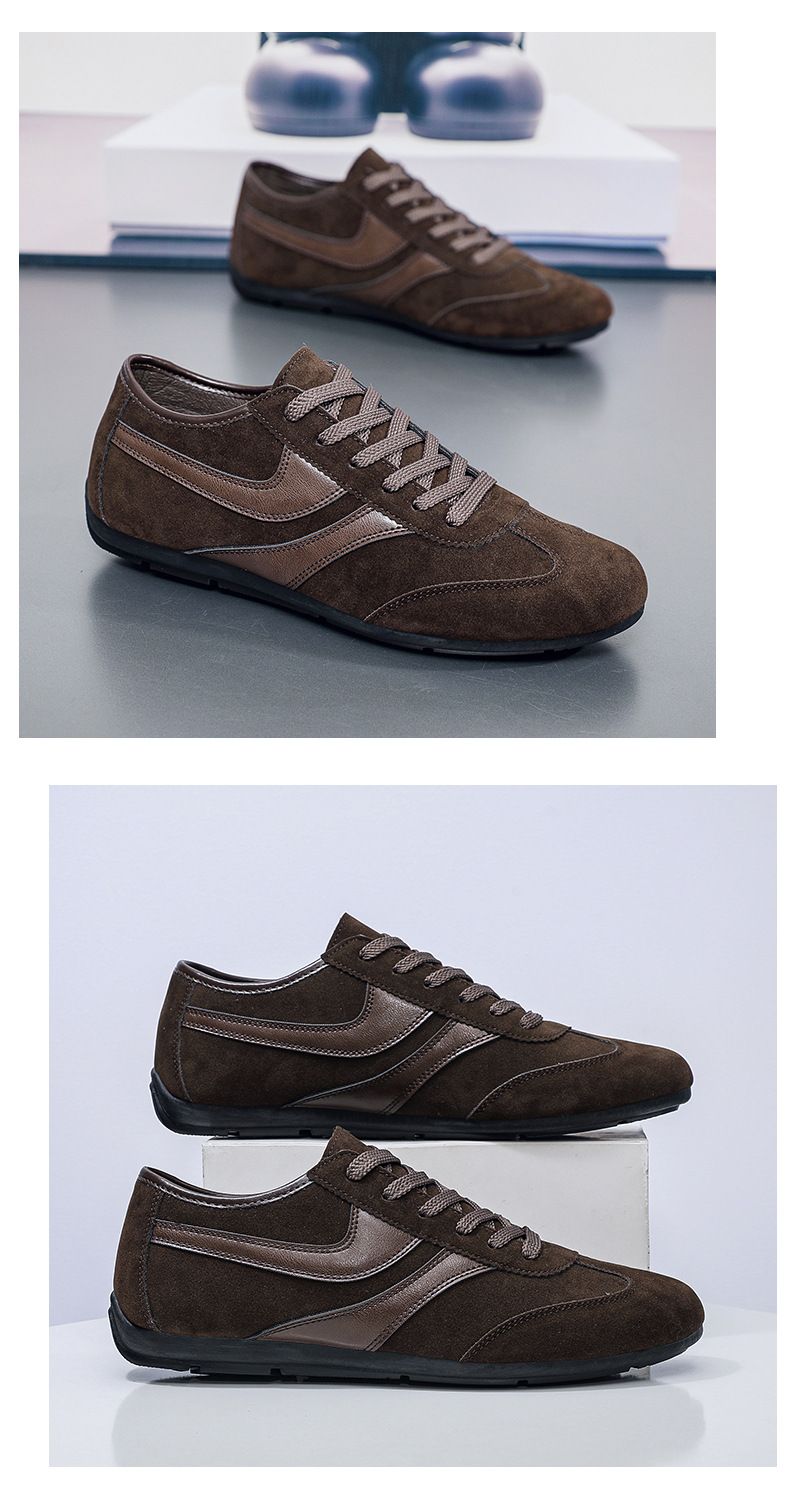 Klassische Herren-Freizeitschuhe aus Wildlederimitat mit Schnürung detail 11