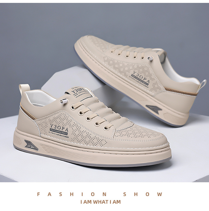 Atmungsaktive Herren-Freizeitschuhe mit Perforation & Schnürung detail 8