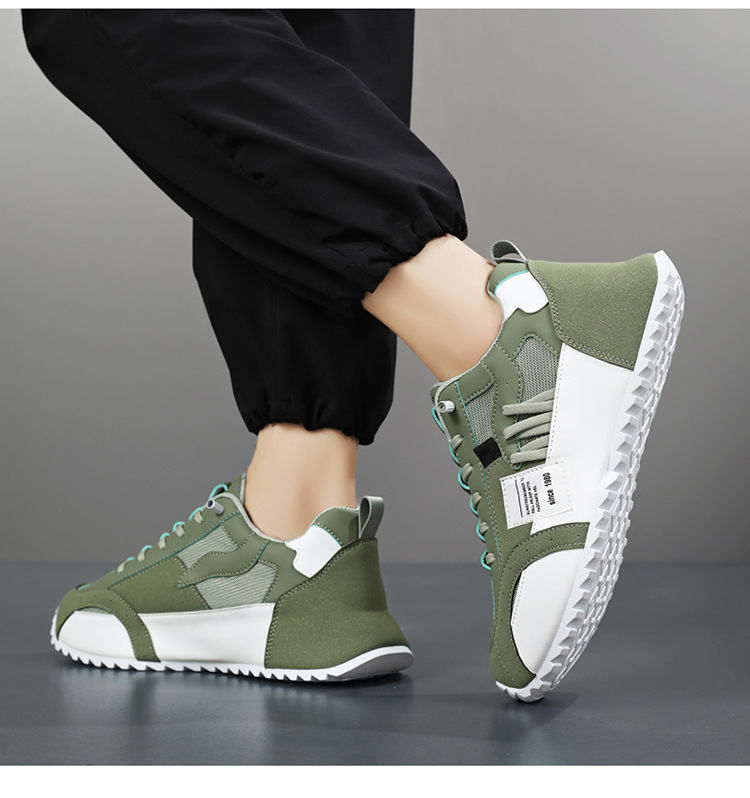 Zapatillas de deporte casual con plataforma y bloques de color para hombre detail 8