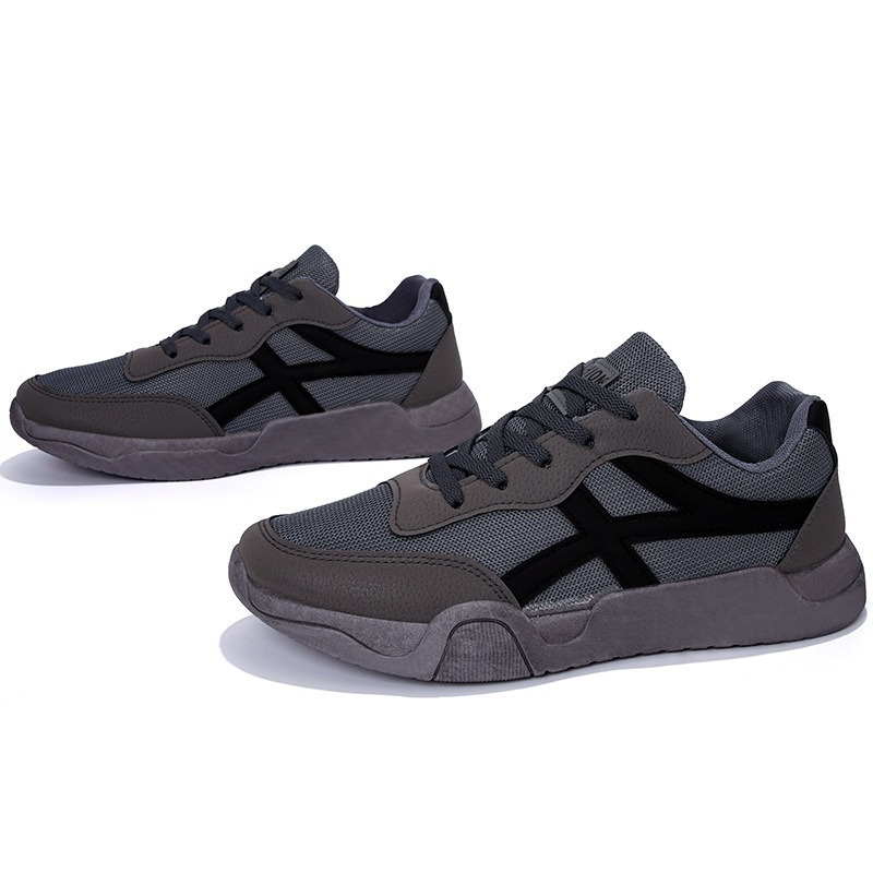 Sneakers casual da uomo traspiranti in mesh con lacci 5
