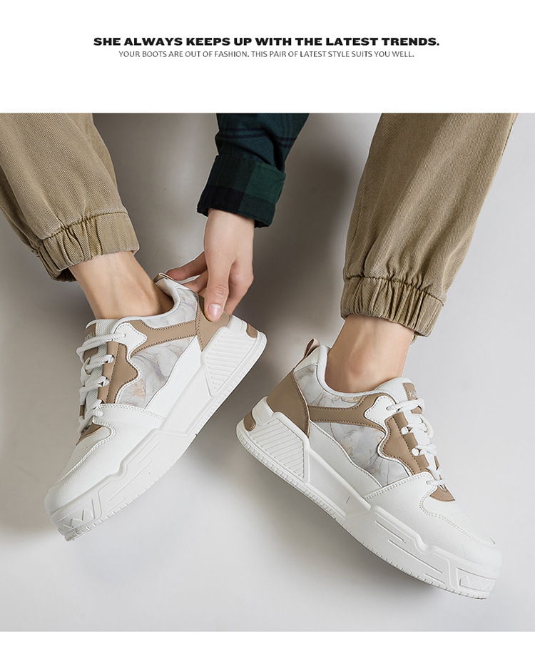 Men's Colorblock Lace-Up Casual Platform Sneakers detail 6