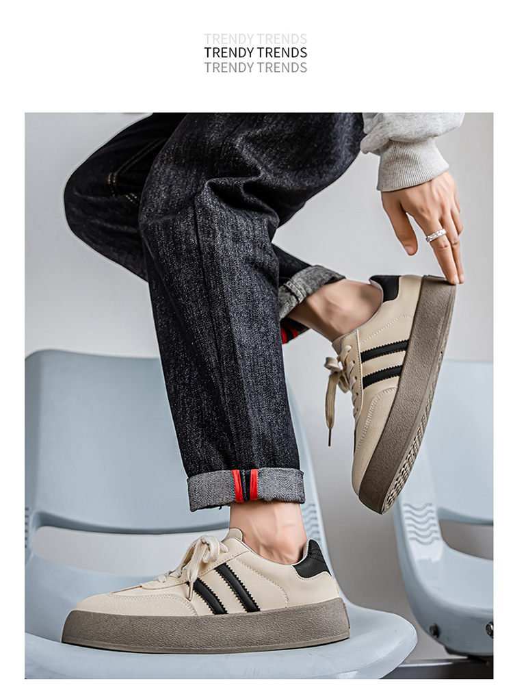 Men's Retro Colorblock Platform Skate Shoes detail 6