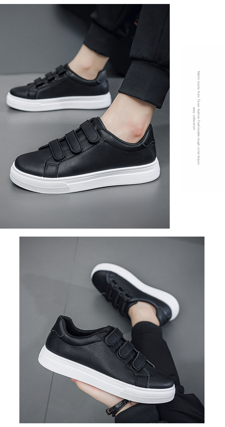 Herren Sneaker aus PU-Leder mit 3 Klettverschlüssen detail 11