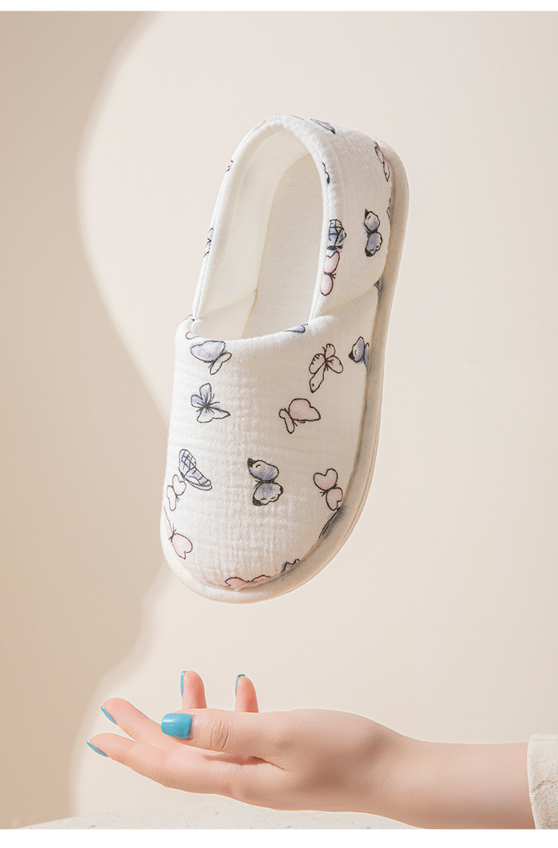 Women's Soft Breathable Cotton Slip-On Slippers detail 4