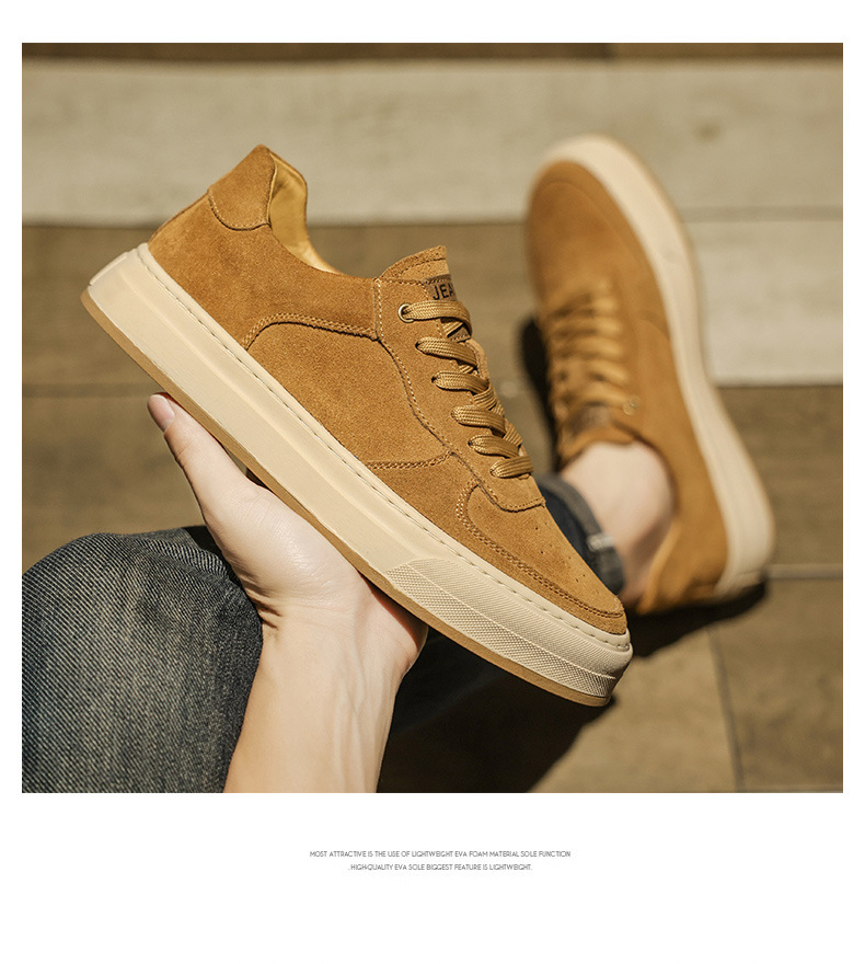 Men's Suede Breathable Lace-Up Casual Shoes detail 1