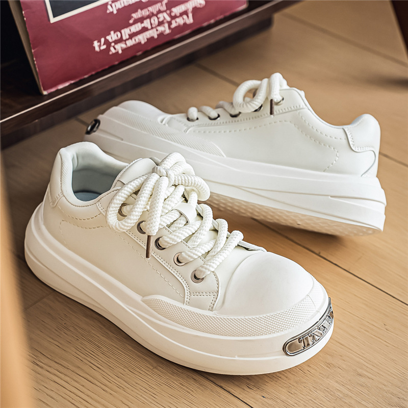 Gedämpfte Plateau-Freizeitschuhe für Herren mit Schnürung 2