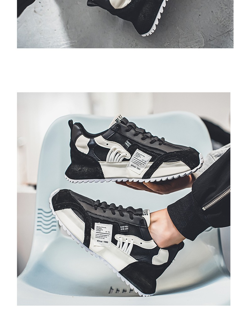 Zapatillas casual de hombre transpirables con cordones y diseño color block detail 18