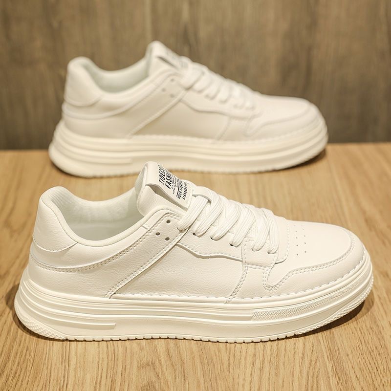 Baskets à plateforme à lacets en cuir PU pour hommes 2