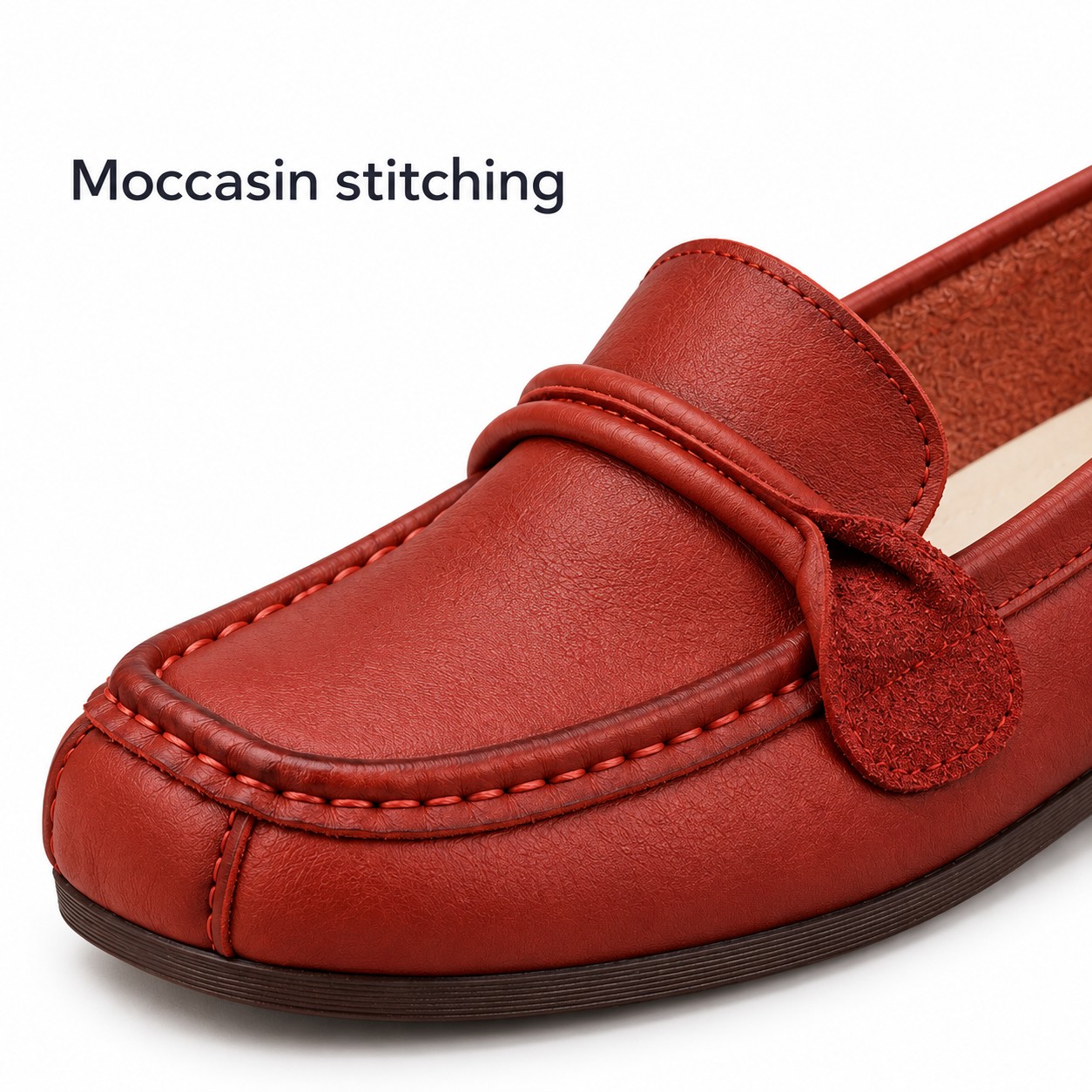 Women's Full-Grain Leather Penny Loafer Flats detail 2