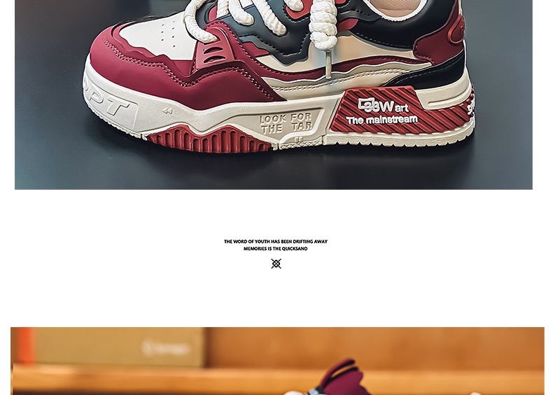 Sneakers casual unisex stringate con plateau ammortizzato colorblock detail 2