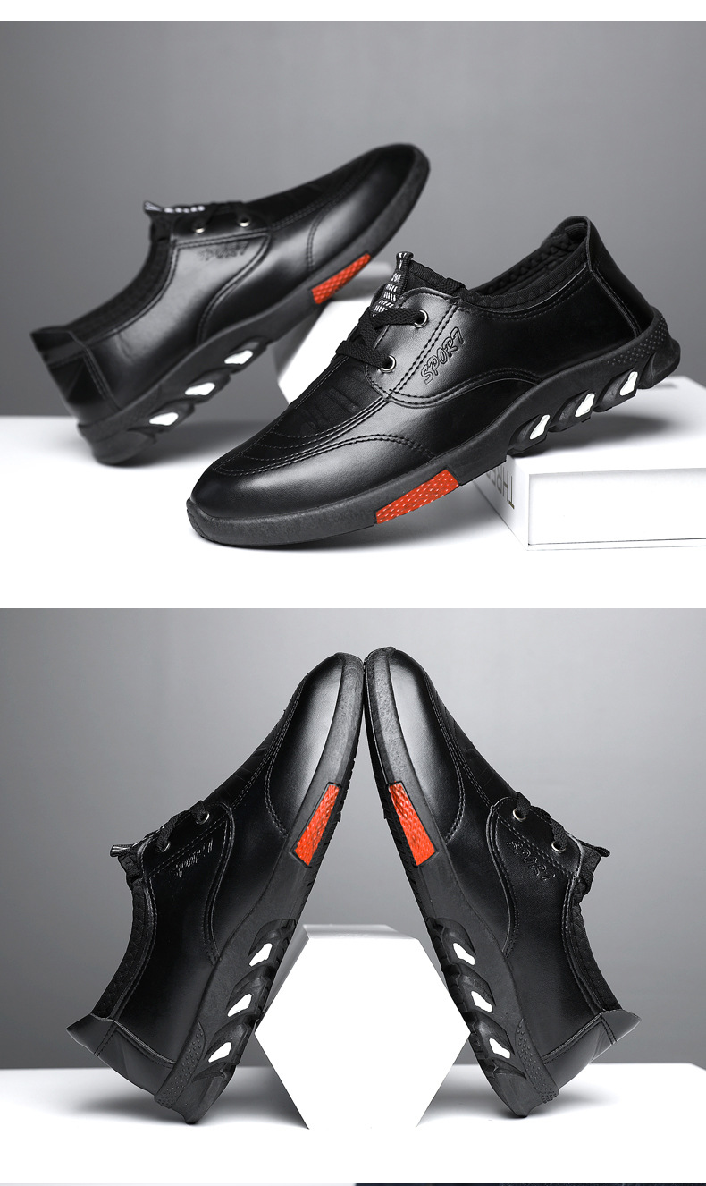 Lichtgewicht casual schoenen voor heren van PU-leer detail 6